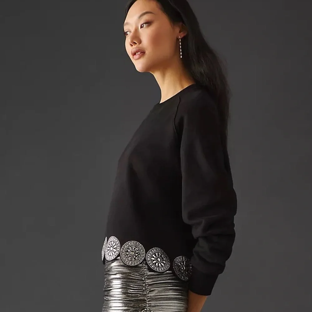 Canapé Embellished Fleece Sweatshirt NWT - Picture 2 of 7